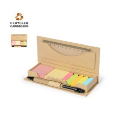 Set Éco-responsable de Papeterie Personnalisée de Bureau Alisio pas cher Matières : carton recyclé Couleurs : naturel 2