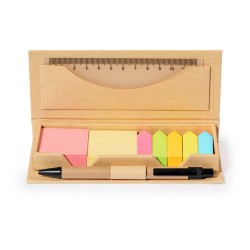 Set Éco-responsable de Papeterie Personnalisée de Bureau Alisio pas cher Matières : carton recyclé Couleurs : naturel goodies pu