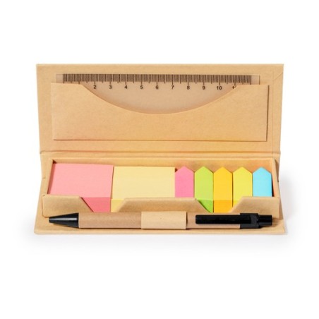 Set Éco-responsable de Papeterie Personnalisée de Bureau Alisio pas cher Matières : carton recyclé Couleurs : naturel goodies pu