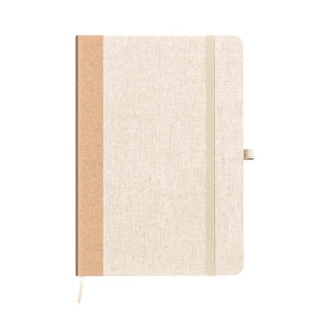 Bloc Notes Éco-responsable Personnalisé - Andrik Matières : liège Couleurs : noir cadeau collaborateur premium