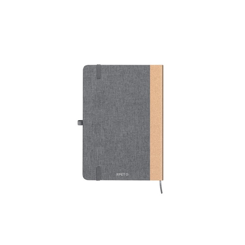Bloc Notes Éco-responsable Personnalisé - Andrik Matières : liège Couleurs : noir cadeau collaborateur premium