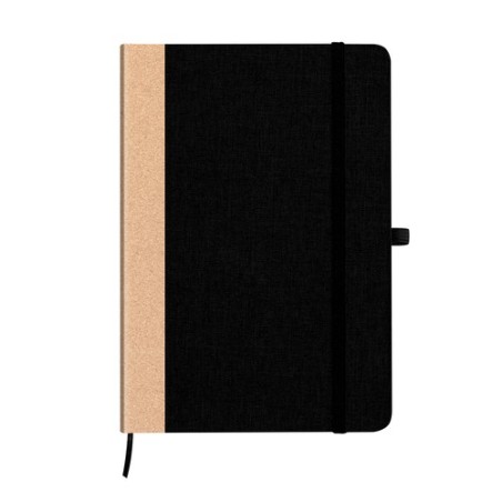 Bloc Notes Éco-responsable Personnalisé - Andrik Matières : liège Couleurs : bleu marine personnalisation sur mesure