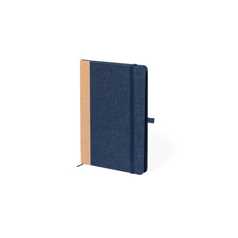 Bloc Notes Éco-responsable Personnalisé - Andrik Matières : liège Couleurs : bleu marine personnalisable avec votre logo