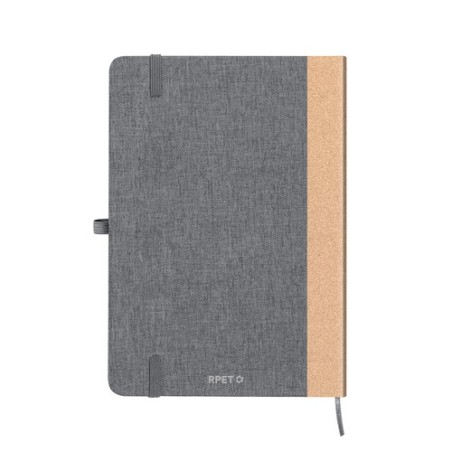 Bloc Notes Éco-responsable Personnalisé - Andrik Matières : liège Couleurs : bleu marine personnalisation rapide en France