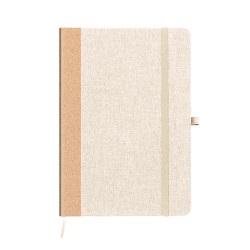 Bloc Notes Éco-responsable Personnalisé - Andrik Matières : liège Couleurs : gris personnalisation rapide en France