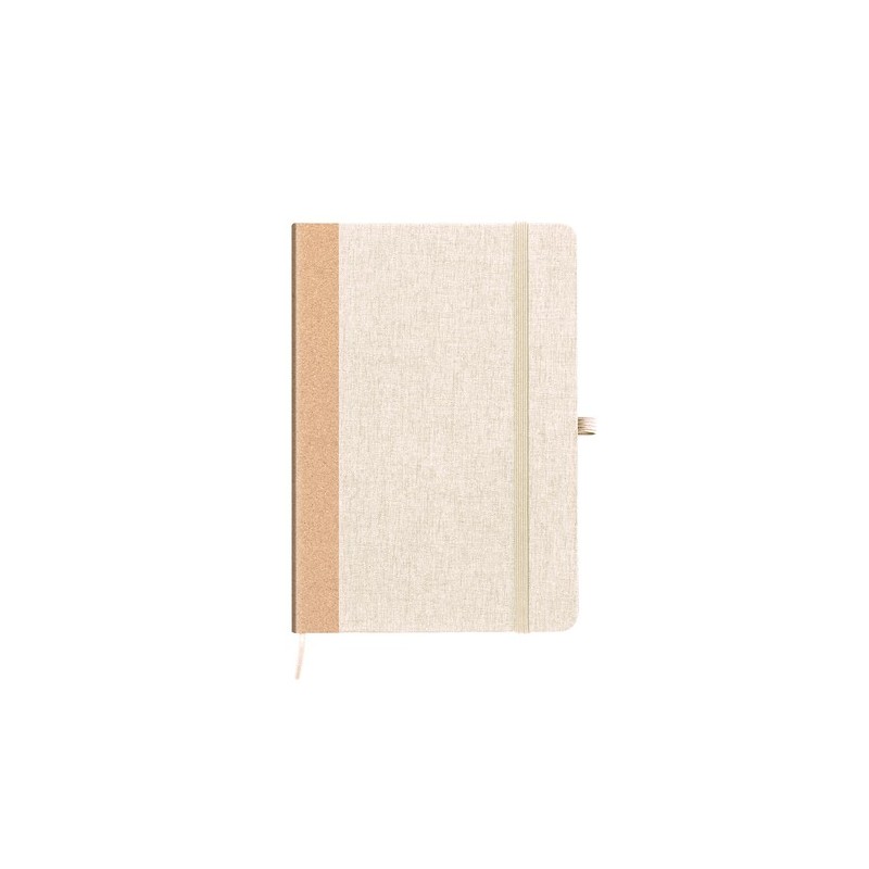 Bloc Notes Éco-responsable Personnalisé - Andrik Matières : liège Couleurs : naturel personnalisable avec votre logo