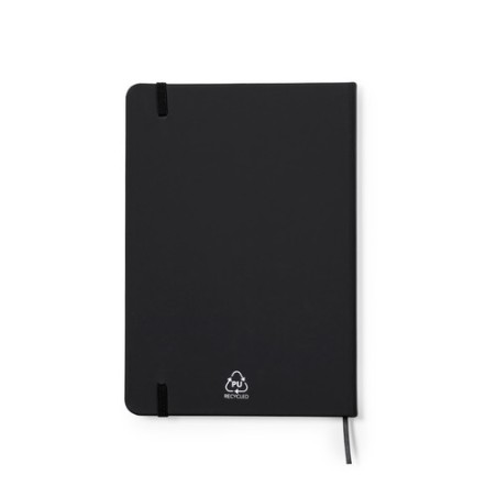 Bloc Notes Éco-responsable Personnalisé - Zimax Couleurs : noir Matières : PU recyclé objet promo petit budget