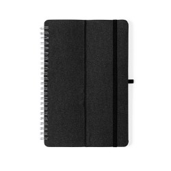 Cahier Éco-responsable et Personnalisé Fonctionnel Maisux pas cher Matières : PET recyclé Couleurs : noir