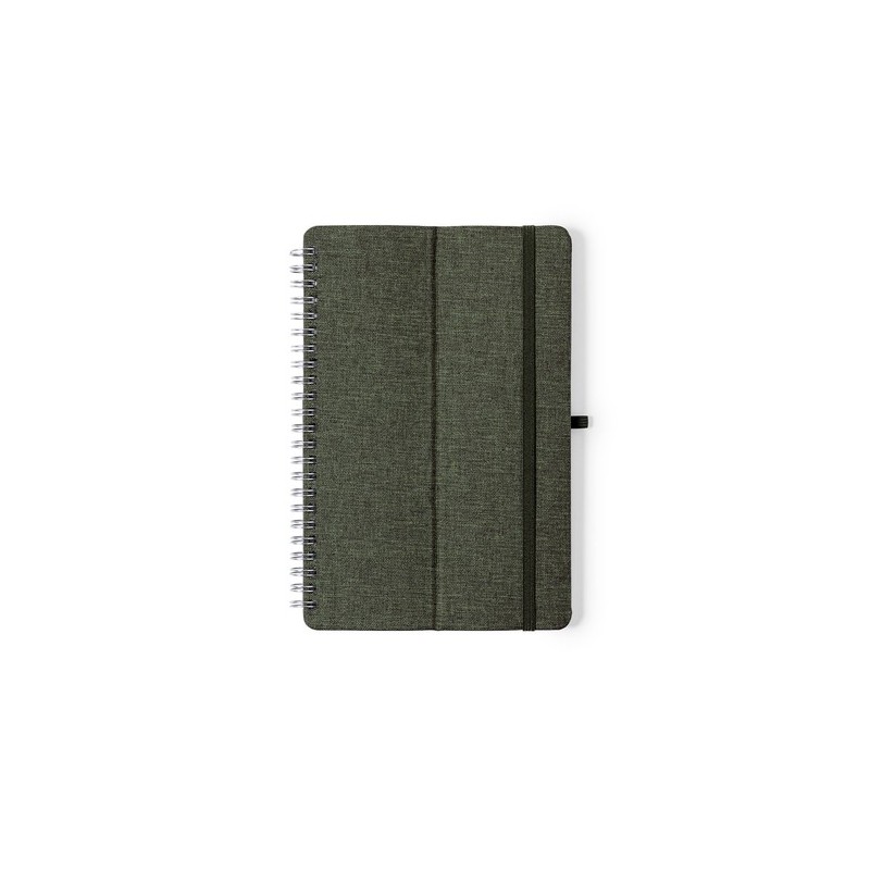 Cahier Éco-responsable et Personnalisé Fonctionnel Maisux pas cher Matières : PET recyclé Couleurs : vert personnalisable avec v