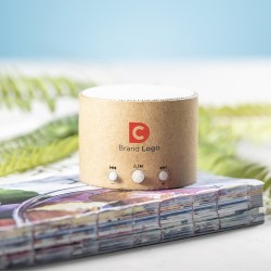Haut-parleur Bluetooth  personnalisé pas cher - Crapin Matières : carton recyclé goodies publicitaire événementiel