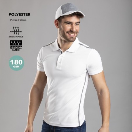 Polo Personnalisé Tecnic - Barclex Matières : polyester Taille textile : XL Couleurs : blanc personnalisation rapide en France