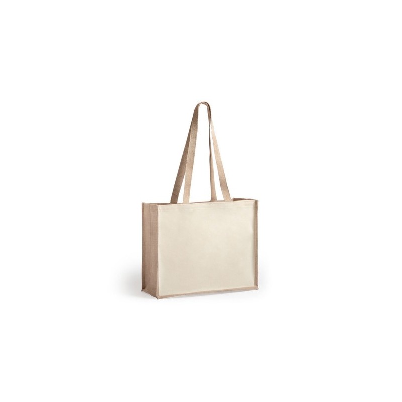Sac de Plage Personnalisé Pratique en Rotin Matières : coton Couleurs : naturel