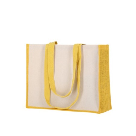 Sac de Plage Personnalisé Pratique en Rotin Matières : coton Couleurs : naturel impression logo haute qualité