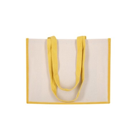 Sac de Plage Personnalisé Pratique en Rotin Matières : coton Couleurs : naturel cadeau affaires élégant