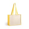 Sac de Plage Personnalisé Pratique en Rotin Matières : coton Couleurs : jaune cadeau entreprise pas cher