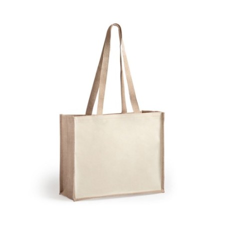 Sac de Plage Personnalisé Pratique en Rotin Matières : coton Couleurs : jaune goodies entreprise design