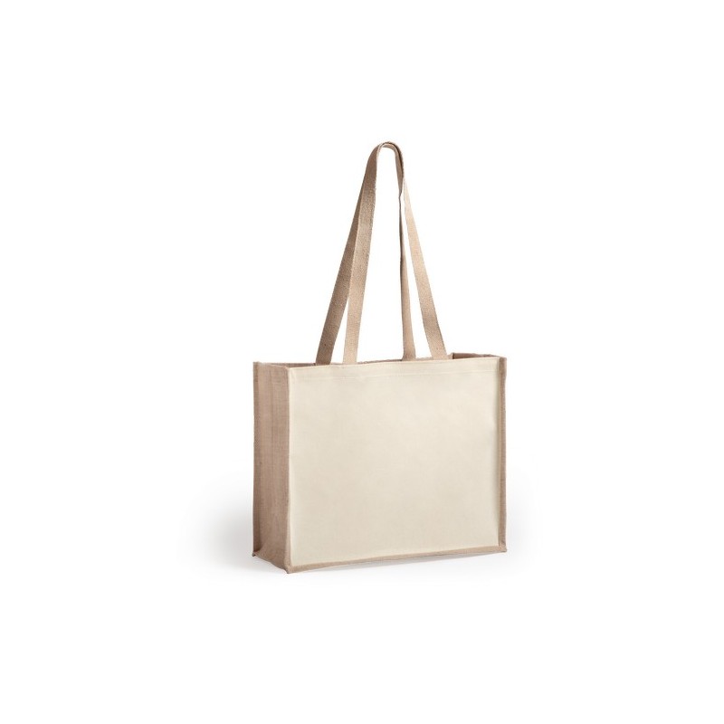 Sac de Plage Personnalisé Pratique en Rotin Matières : coton Couleurs : jaune objet publicitaire robuste