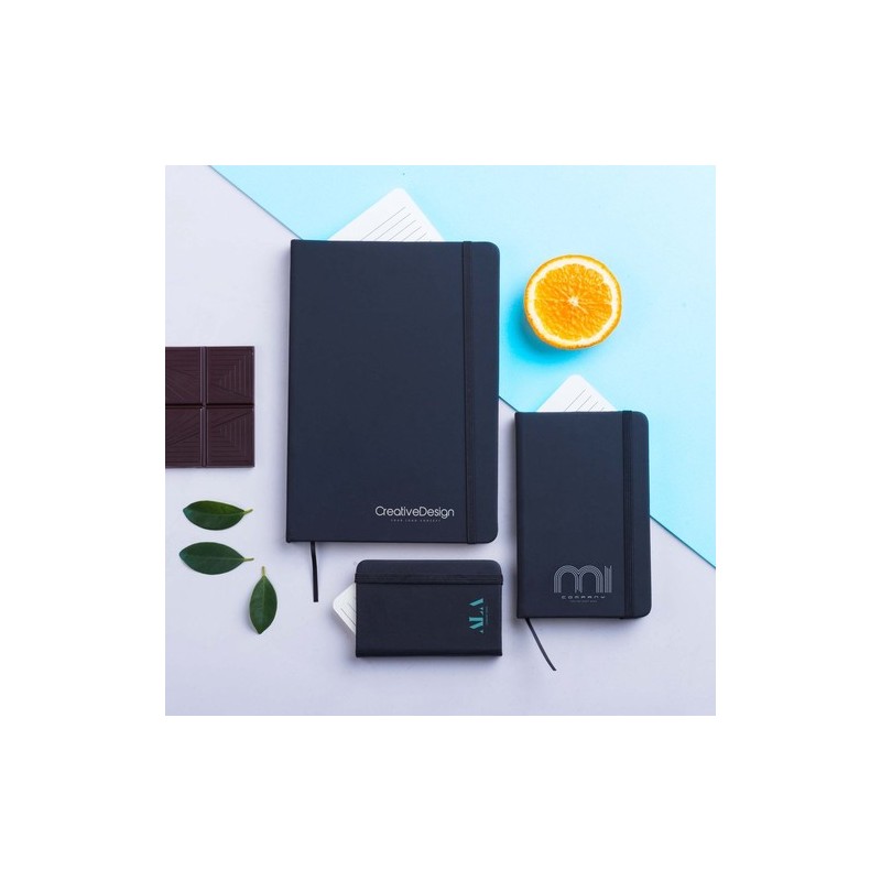 Bloc Notes Personnalisé Ciluxlin Matières : PU Couleurs : gris personnalisation sur mesure