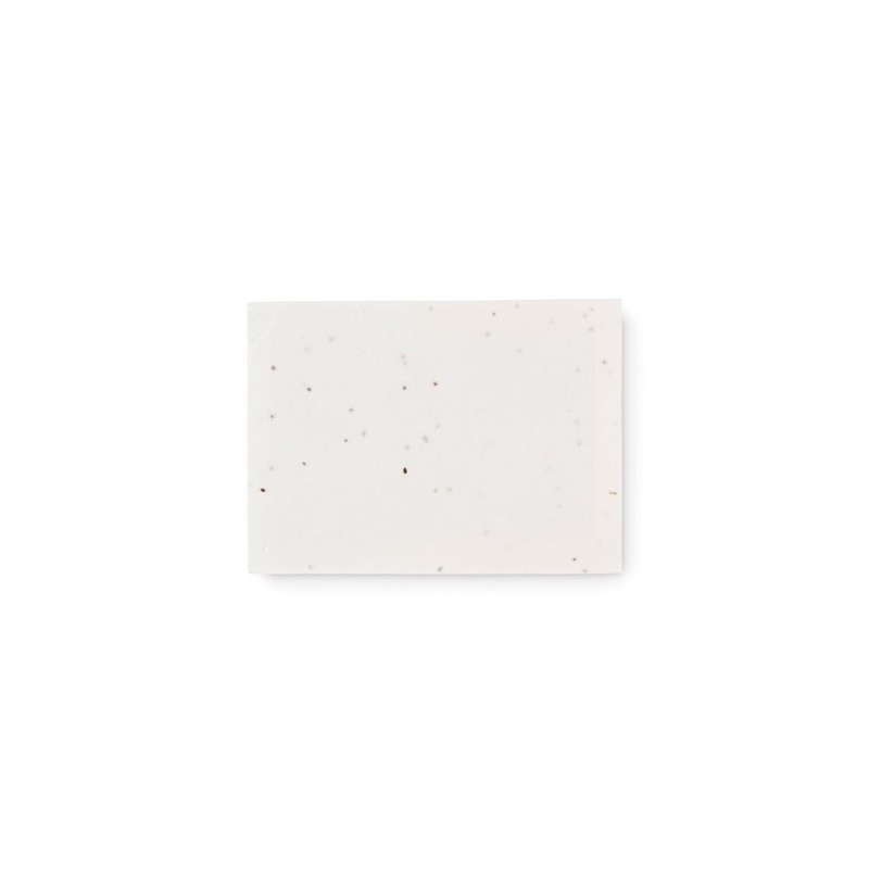 Bloc-notes Éco-responsable en Papier à Planter Personnalisé - VISON SEED Couleurs : blanc Matières : papier à base d'herbe perso