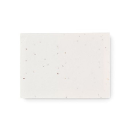 Bloc-notes Éco-responsable en Papier à Planter Personnalisé - VISON SEED Couleurs : blanc Matières : papier à base d'herbe perso