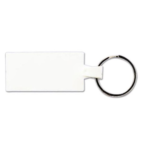 Porte-clés rectangulaires souples en plastique 55x28 mm avec anneau de 25 mm personnalisés pas cher cadeau entreprise pas cher