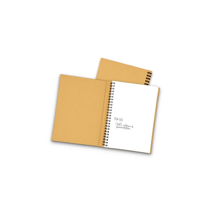 Carnet A5 Éco-responsable et Personnalisable à Spirale - CARNET marquage laser ultra précis