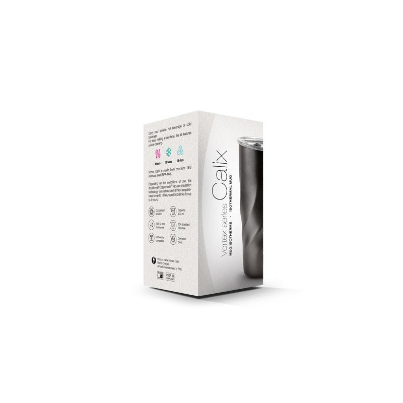 Mug Isotherme Double-Paroi Inox 40 cl - Calix