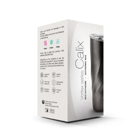 Mug Isotherme Double-Paroi Inox 40 cl - Calix