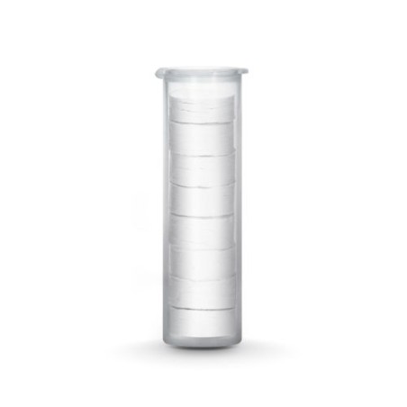 Lingettes compressées réutilisables s en tube de 8 pastilles - Beauté personnalisable avec votre logo