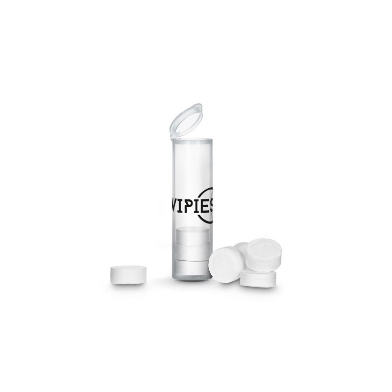 Lingettes compressées réutilisables s en tube de 8 pastilles - Beauté goodies publicitaire événementiel