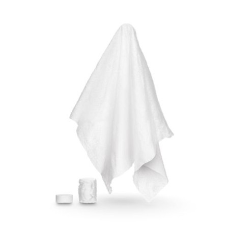 Lingettes compressées réutilisables s en tube de 8 pastilles - Beauté impression haute définition