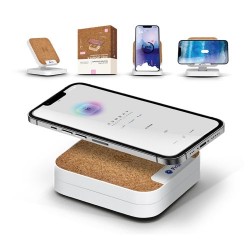 Chargeur rapide inductif 10W et support de téléphone - Pratique cadeau d'entreprise