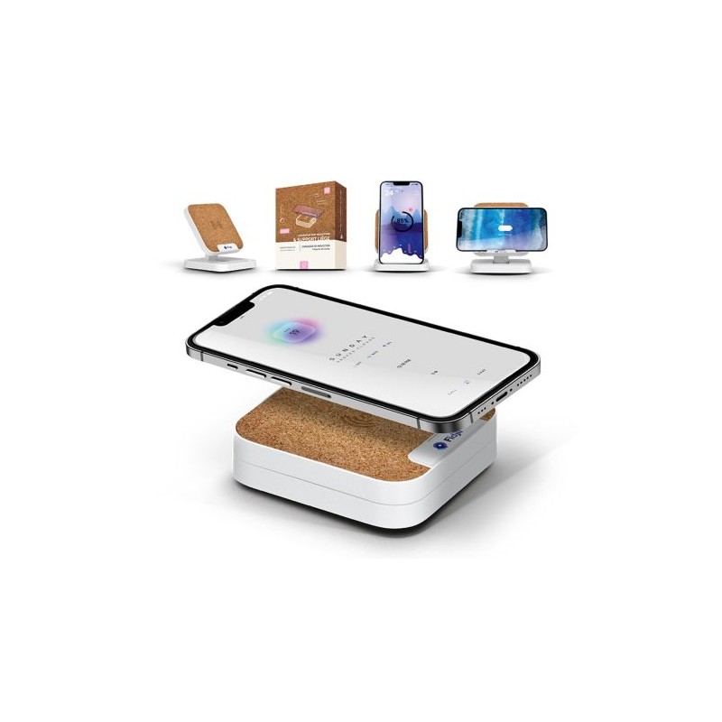 Chargeur rapide inductif 10W et support de téléphone - Pratique cadeau d'entreprise