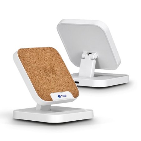 Chargeur rapide inductif 10W et support de téléphone - Pratique cadeau d'entreprise goodies publicitaire événementiel