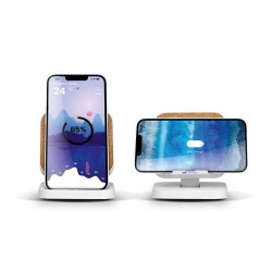 Chargeur rapide inductif 10W et support de téléphone - Pratique cadeau d'entreprise impression haute définition