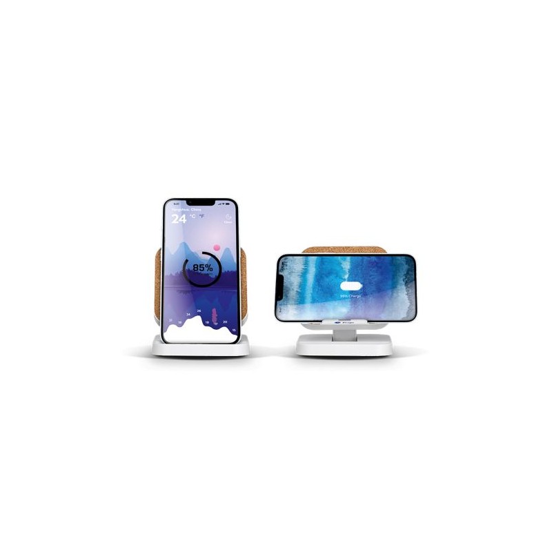 Chargeur rapide inductif 10W et support de téléphone - Pratique cadeau d'entreprise impression haute définition