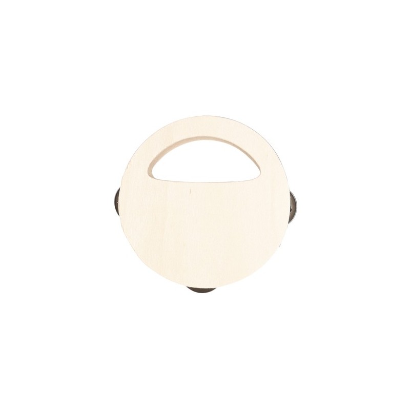Tambourin Personnalisé Économique Andex Matières : bois Couleurs : naturel