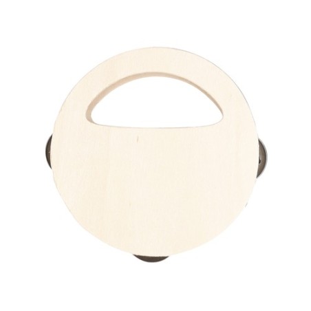 Tambourin Personnalisé Économique Andex Matières : bois Couleurs : naturel