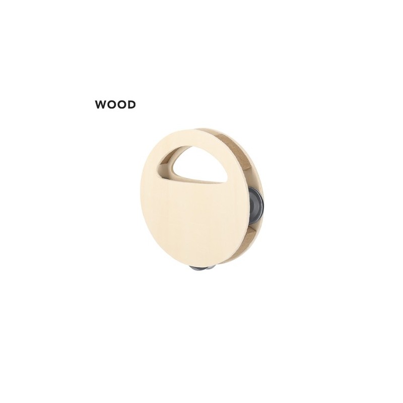 Tambourin Personnalisé Économique Andex Matières : bois Couleurs : naturel personnalisable avec votre logo