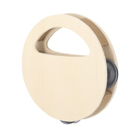 Tambourin Personnalisé Économique Andex Matières : bois Couleurs : naturel cadeau entreprise pas cher