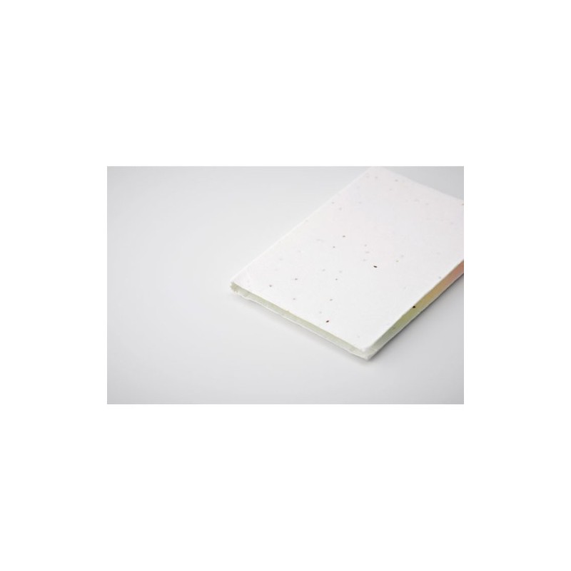 Bloc-notes Éco-responsable en Papier à Planter Personnalisé - VISON SEED Couleurs : blanc Matières : papier à base d'herbe marqu