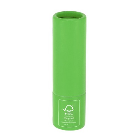 Baume à lèvres  personnalisé pas cher Vintod Matières : carton recyclé Couleurs : rouge objet promo petit budget