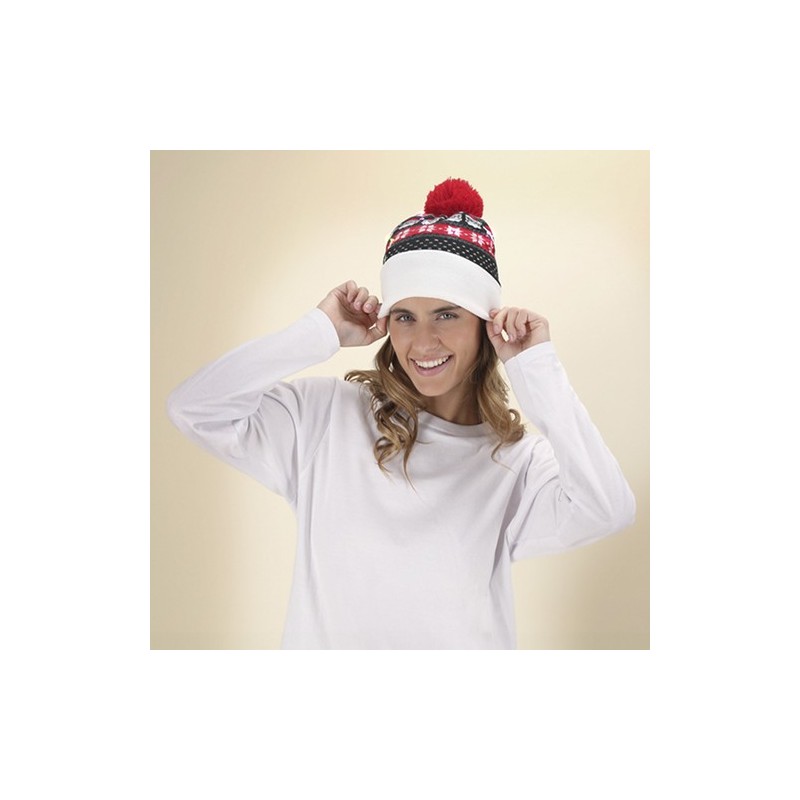 Bonnet personnalisé de Papa Noël pas cher Plumex impression haute définition
