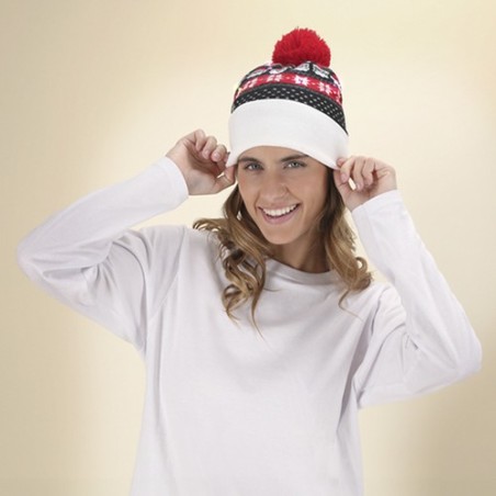 Bonnet personnalisé de Papa Noël pas cher Plumex impression haute définition