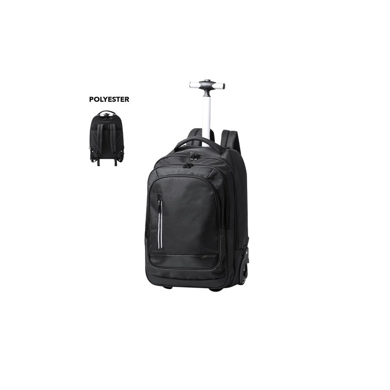 Sac à Dos Trolley Pratique et Polyvalent Dancan Personnalisé pas cher Matières : polyester Couleurs : noir personnalisable avec 