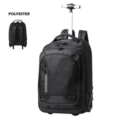 Sac à Dos Trolley Pratique et Polyvalent Dancan Personnalisé pas cher Matières : polyester Couleurs : noir personnalisable avec 