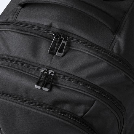 Sac à Dos Trolley Pratique et Polyvalent Dancan Personnalisé pas cher Matières : polyester Couleurs : noir cadeau collaborateur 