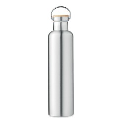 Bouteille isotherme double paroi personnalisée 1L grande Helsinki Matières : acier inoxydable Couleurs : argenté mat 2