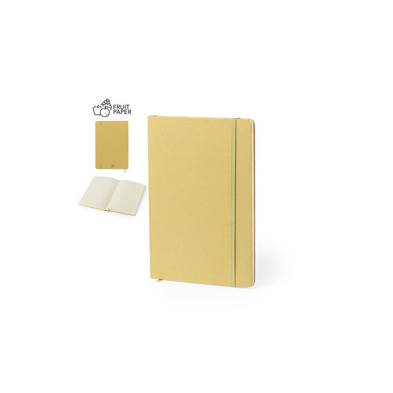 Cahier Personnalisé Éco-responsable - Faty Matières : carton recyclé Couleurs : naturel marquage laser ultra précis