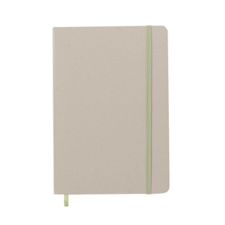 Cahier Personnalisé Éco-responsable - Faty Matières : carton recyclé Couleurs : vert personnalisable avec votre logo